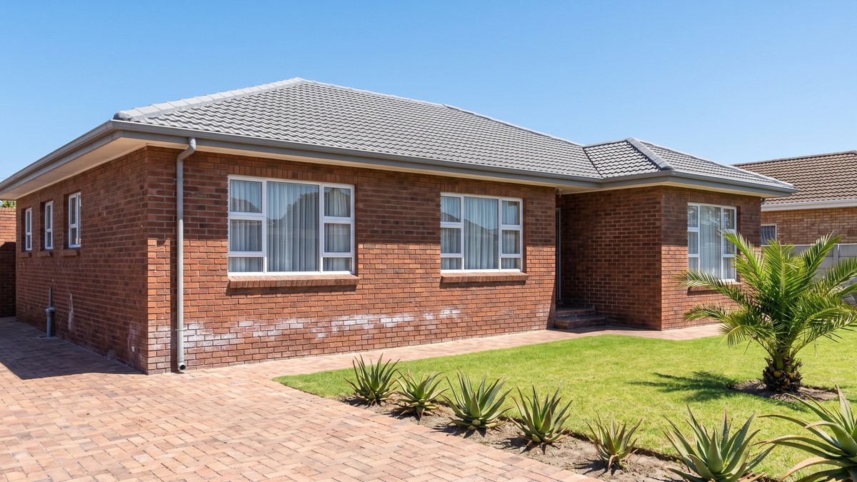 Face-brick Bellville house with a concrete-tile roof and weathered mortar joints
